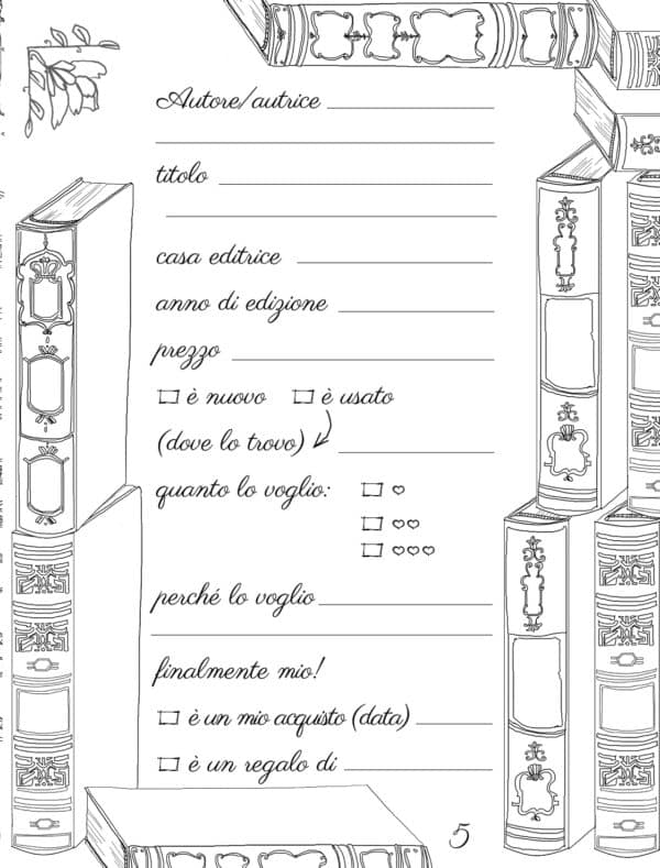 i libri che vorrei - agendina dei desideri