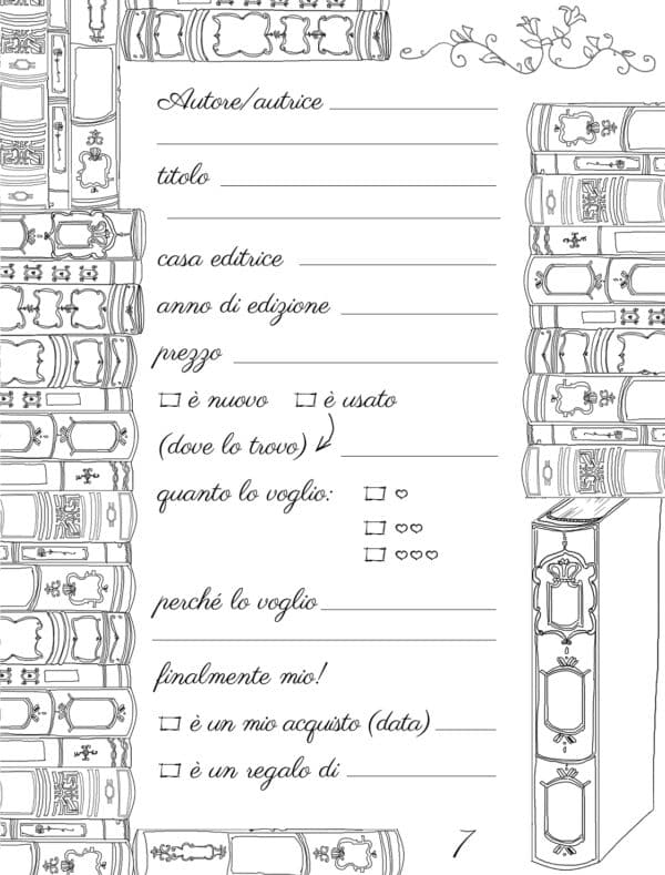 i libri che vorrei - agendina dei desideri