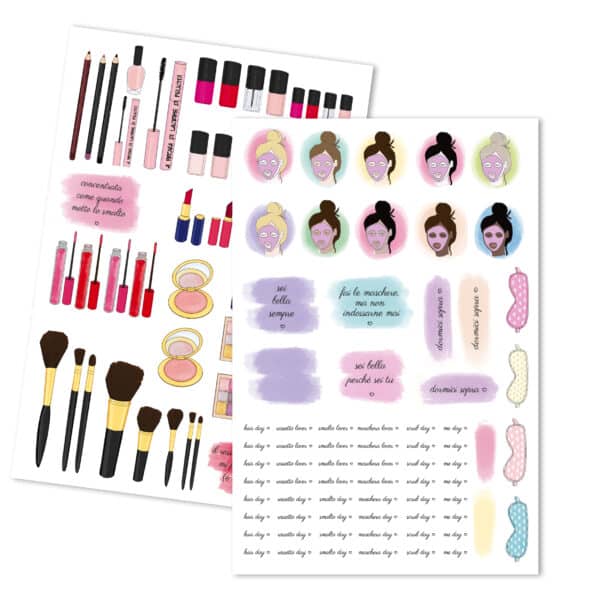sticker beauty routine