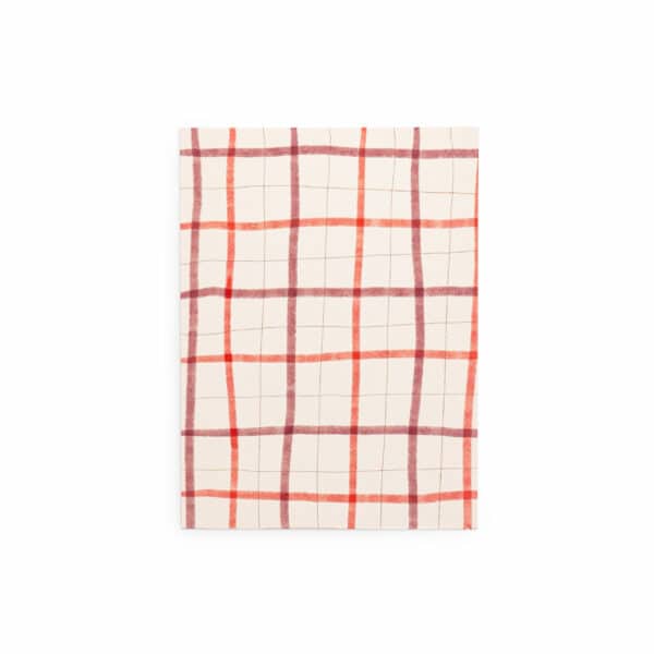 quaderno di ritorno dal bosco/tartan beige e rosso - immagine 3