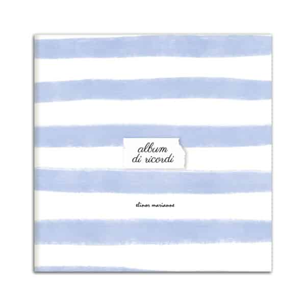 album di ricordi - righe bianche e azzurre