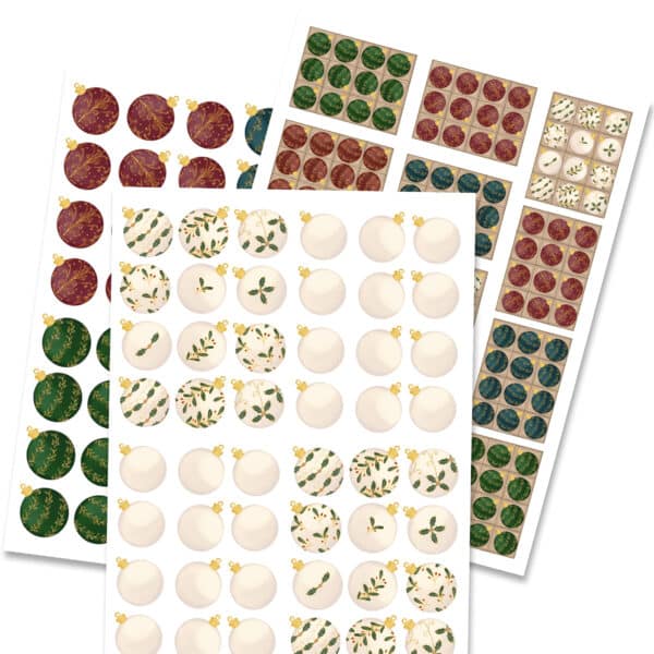 sticker palline classic Christmas