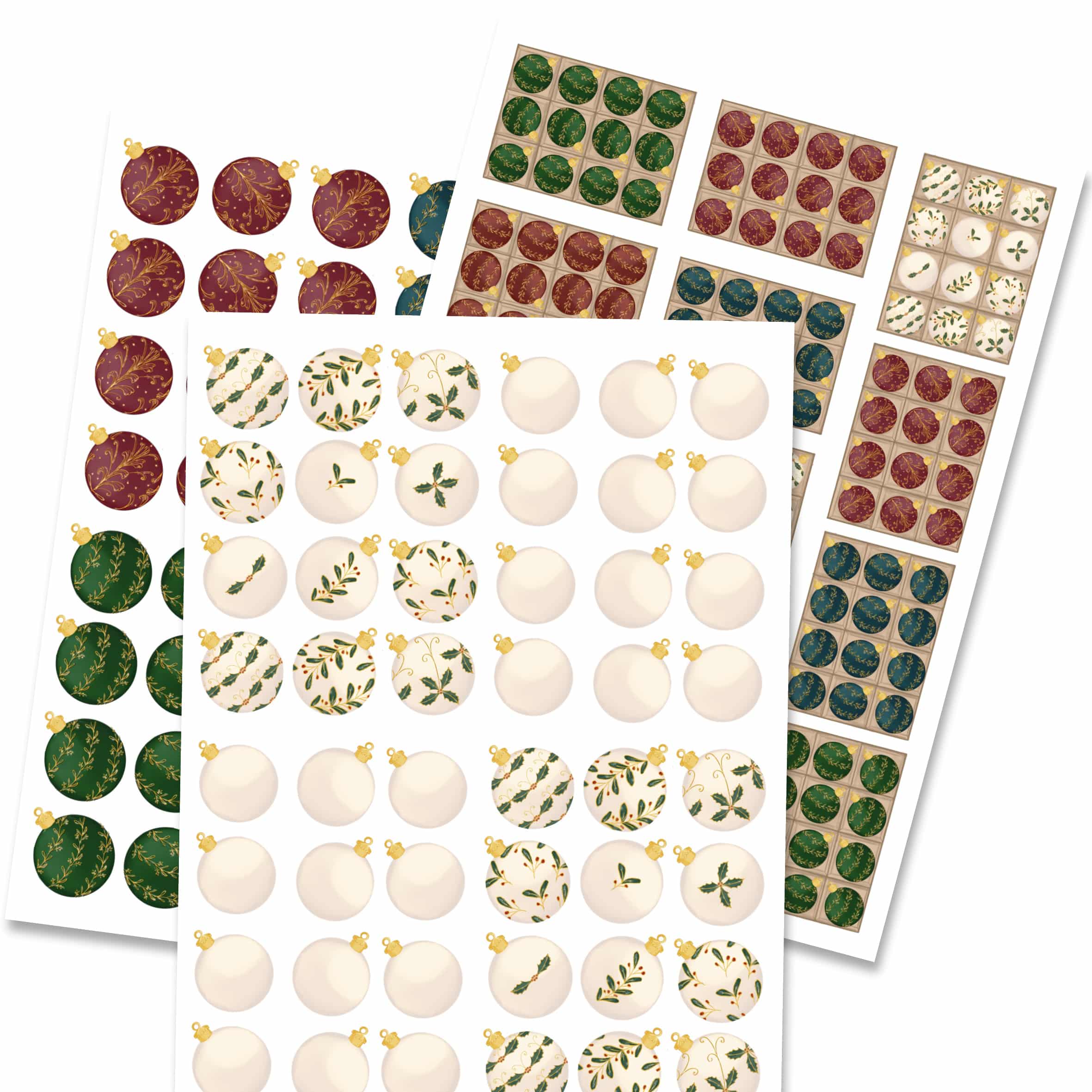 sticker palline classic Christmas