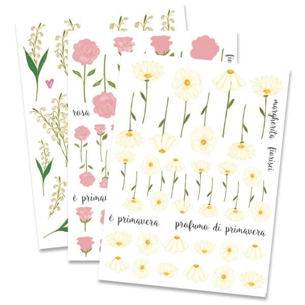 sticker fiori di primavera