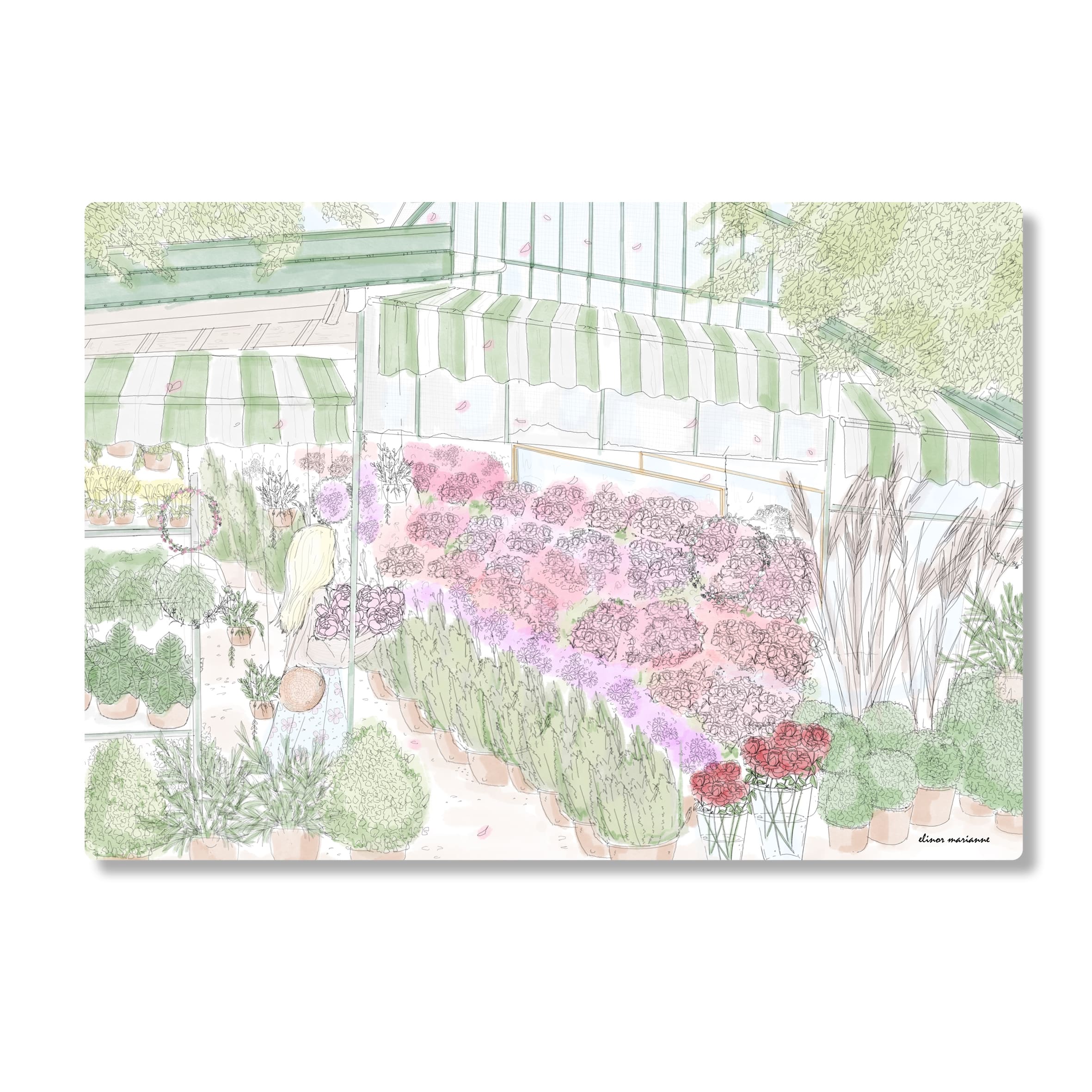 tovaglietta le marché aux fleurs et aux oiseaux